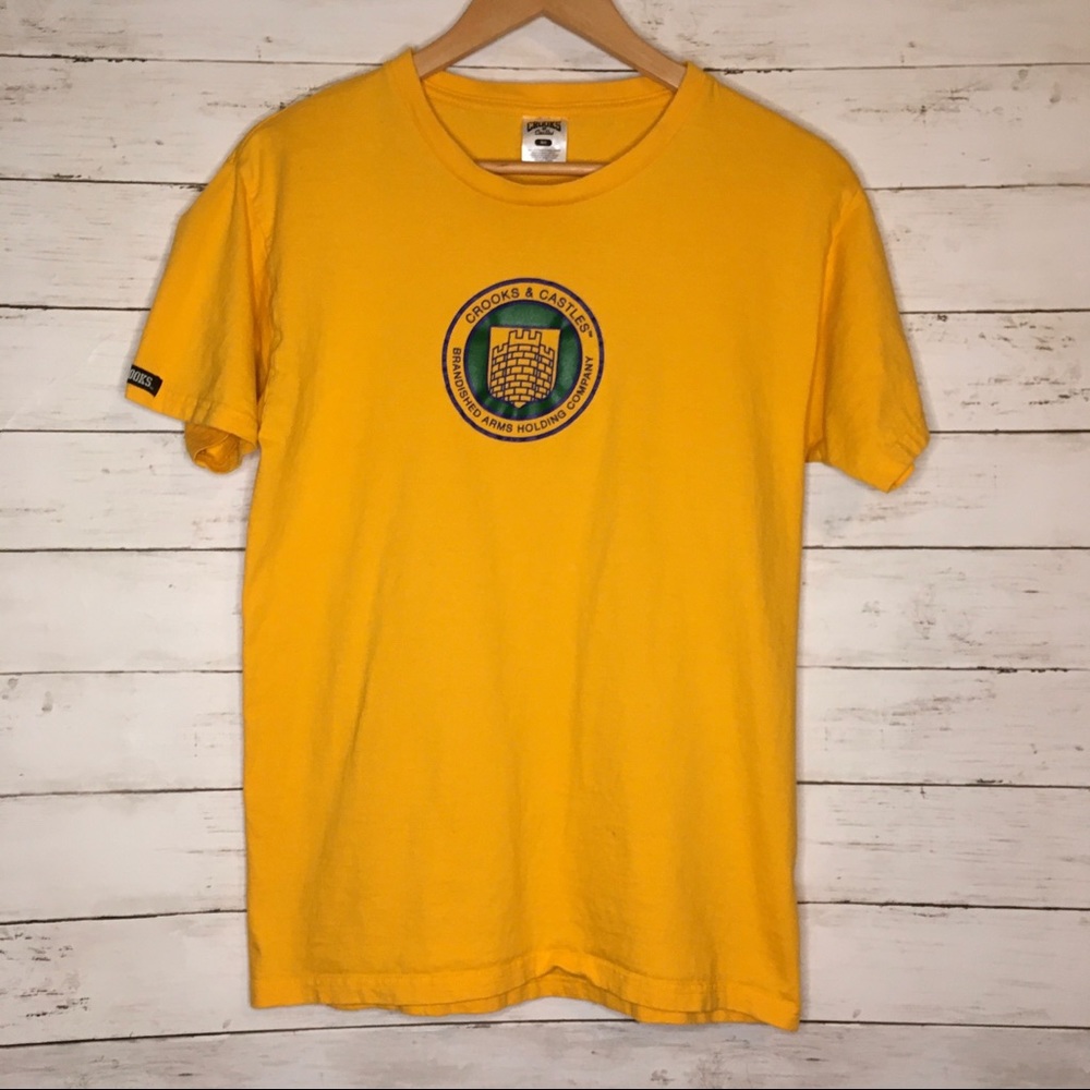 Crooks & Castles yellow tshirt